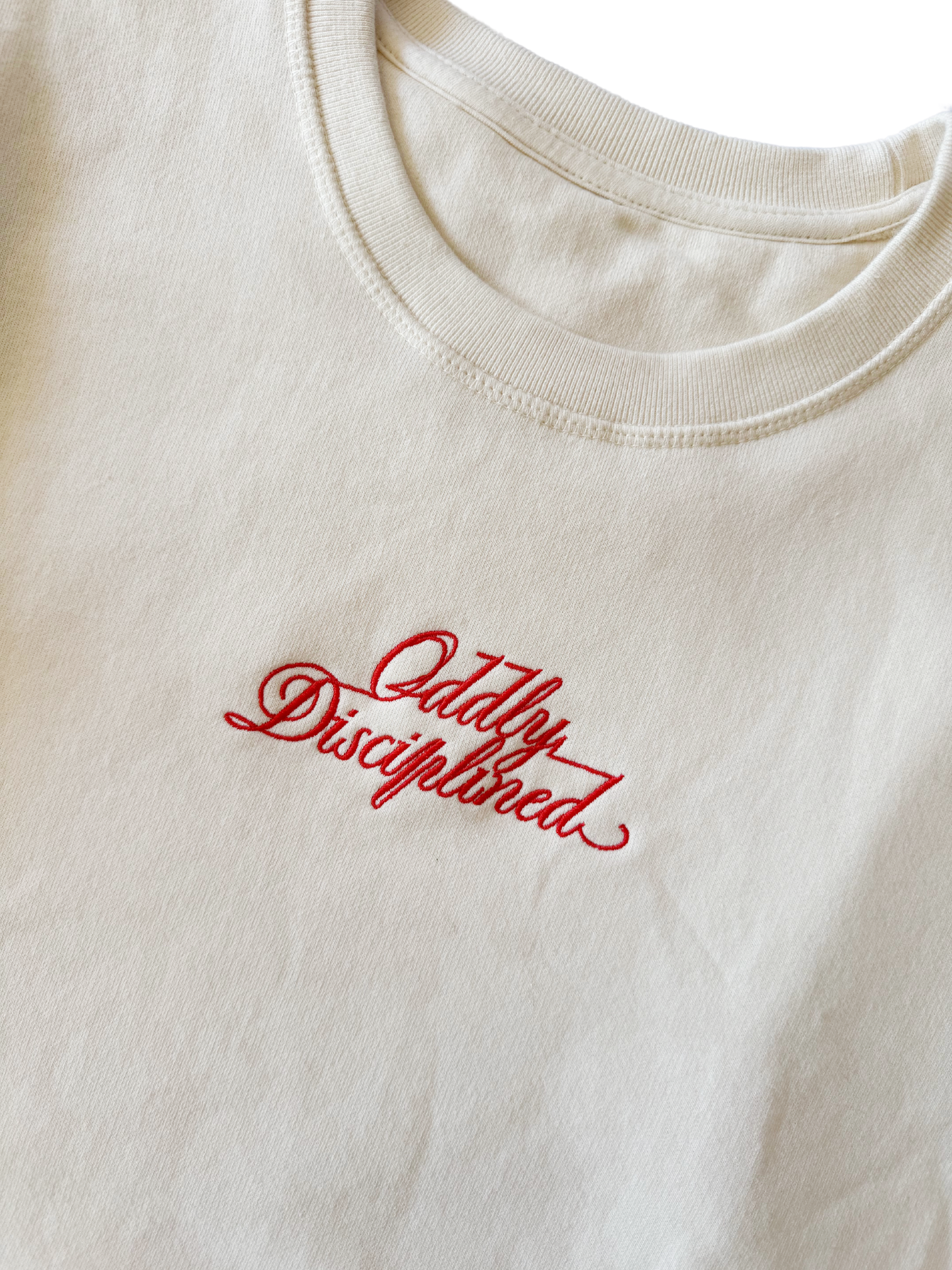 Oddly Disciplined Crew Neck, Cream