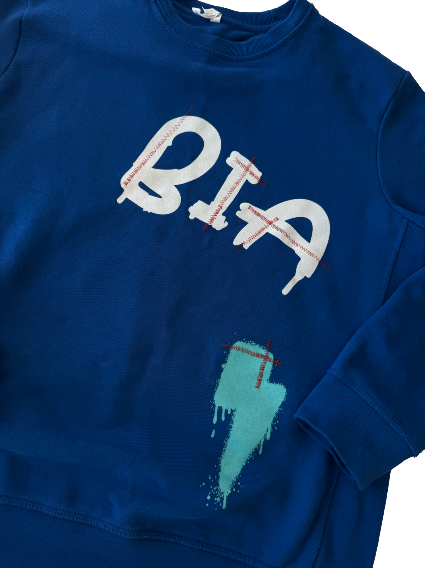 BIA Blue Graphic Crewneck